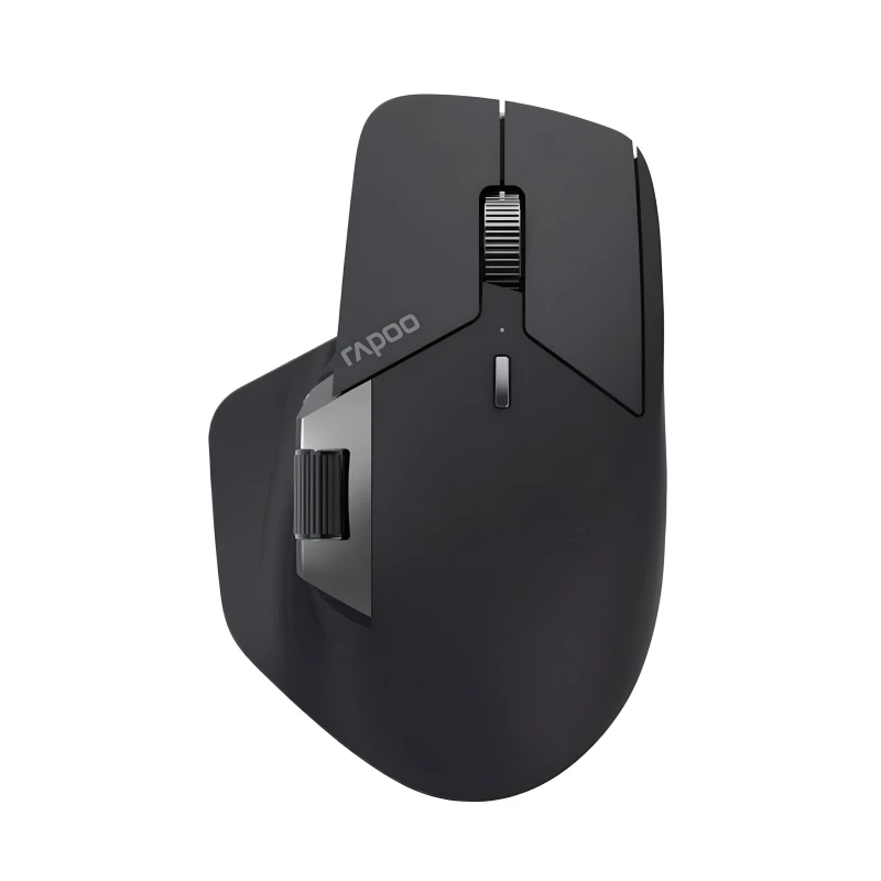 Миша Rapoo MT760 mini з комбінованим підключенням, з бічним коліском, безшумна, 4000 DPI, light black