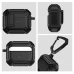 Противоударный защитный чехол для AirPods 3 с карабином и защелкой OPEN (BLACK) Противоударный защитный чехол для AirPods 3 с карабином и защелкой OPEN (BLACK)