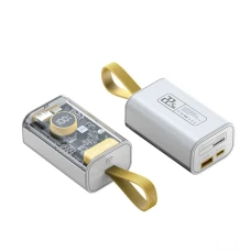 УМБ Powerbank CYBERPUNK YM673, QC22,5W+PD20W, повербанк, 10000 mAh (white)
