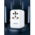 Универсальное зарядное устройство TESSAN GM-637 под любую розетку, 2 USB, 2 Type-C, 10A, 2500W, 65W, (white)