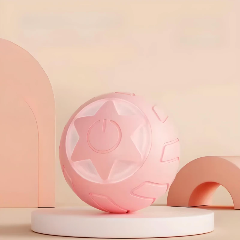 Мячик шарик для кошек, кошек, USB smart игрушка со световой индикацией, хаотическим движением, звездочка, rose
