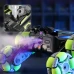 Радиоуправляемая трюковая машинка YiMi VARIETY R/C STUNTCAR, оборотень на 8 колесах, свет, пар, зеленый