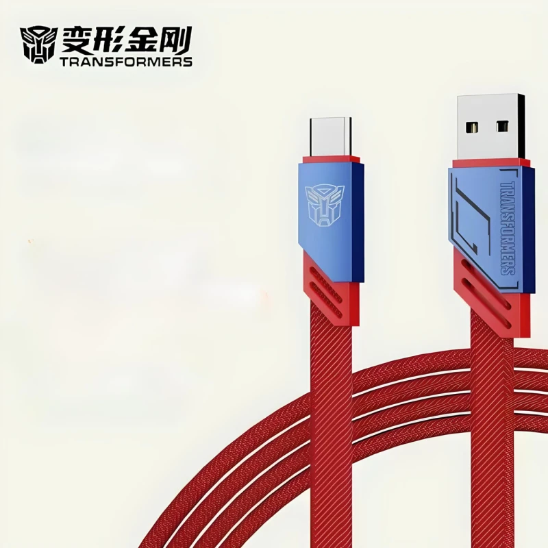 Прочный зарядный кабель TRANSFORMERS TF-A10 USB-A to iPhone 2.4A, плетеный, цинковый сплав, 1.5м, красно-синий