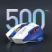 Миша бездротова Inphic F9-mecha з підключенням USB 2.4ГГц та 2400DPI, + фірмовий килимок 30*25 см, white-blue