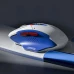 Миша бездротова Inphic F9-mecha з підключенням USB 2.4ГГц та 2400DPI, + фірмовий килимок 30*25 см, white-blue