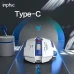 Миша бездротова Inphic F9-mecha з підключенням USB 2.4ГГц та 2400DPI, + фірмовий килимок 30*25 см, white-blue