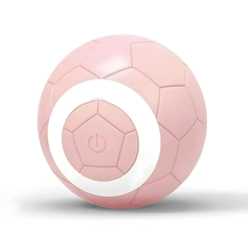 Мячик шарик для кошек, USB smart игрушка YoYo SS-001 со световой индикацией, хаотическим движением football pink