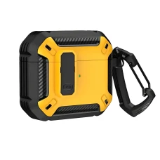 Противоударный защитный чехол для AirPods Pro 2 с карабином и защелкой OPEN (YELLOW)