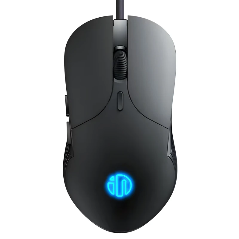 Миша дротова Inphic B1 ігрова з регульованою RGB підсвіткою та 8800 DPI, ЧОРНИЙ матовий