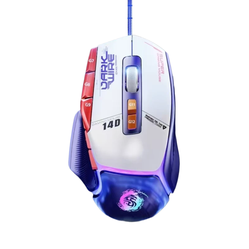 Кіберспортивна ігрова миша PHANTOM DEMON BLADE G502X дротова з RGB підсвічуванням, 12800DPI, BL+WH