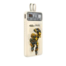 УМБ TRANSFORMERS BumbleBee TF-SD01 10000 mAh, Powerbank QC22,5W+PD20W, со встроенными кабелями, бежевый