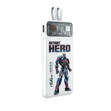 УМБ TRANSFORMERS Optimus Prime TF-SD01 10000 mAh, Powerbank QC22,5W+PD20W, со встроенными кабелями, белый
