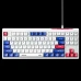 Проводная клавиатура Inphic K9 с RGB подсветкой, подключение USB-TypeC, компактная, тихая, бело-синяя (Ukr)