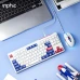 Проводная клавиатура Inphic K9 с RGB подсветкой, подключение USB-TypeC, компактная, тихая, бело-синяя (Ukr)