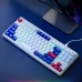 Проводная клавиатура Inphic K9 с RGB подсветкой, подключение USB-TypeC, компактная, тихая, бело-синяя (Ukr)