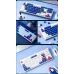 Проводная клавиатура Inphic K9 с RGB подсветкой, подключение USB-TypeC, компактная, тихая, бело-синяя (Ukr)