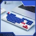 Дротова клавіатура Inphic K9 з RGB підсвічуванням, підключення USB-TypeC, компактна, тиха, синьо-білий (Eng)