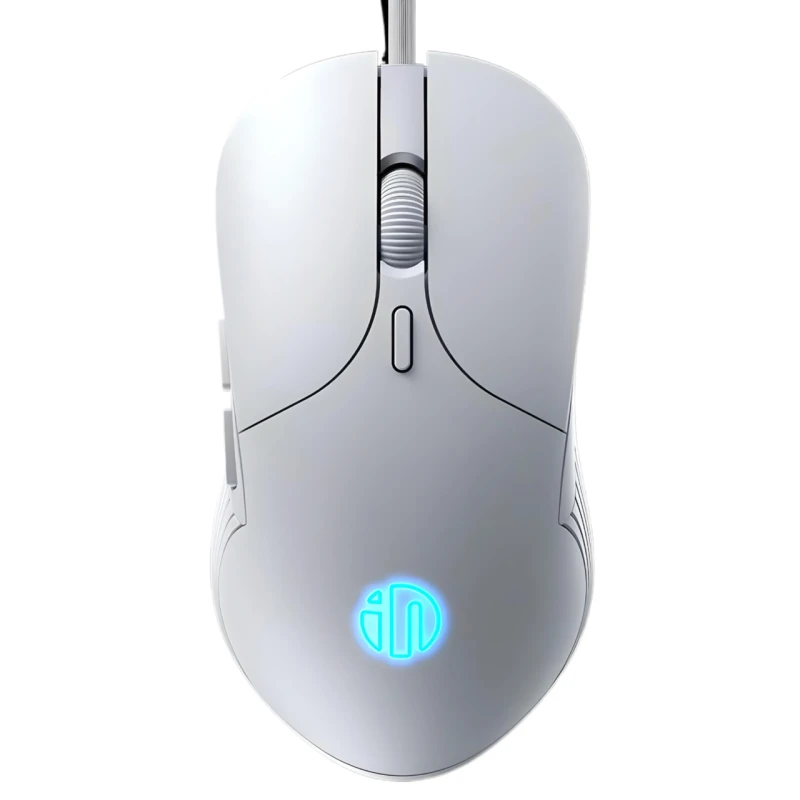 Мышь проводная Inphic B1 игровая с регулируемой RGB подсветкой и 8800 DPI, БЕЛЫЙ Мышь проводная Inphic B1 игровая с регулируемой RGB подсветкой и 8800 DPI, БЕЛЫЙ