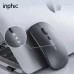 Миша бездротова Inphic M1Pro з підключенням USB 2.4ГГц + Bluetooth, акумулятором, 2400 DPI, сірий