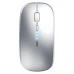 Миша бездротова Inphic M1Pro з підключенням USB 2.4ГГц + Bluetooth, акумулятором, 2400 DPI, срібло