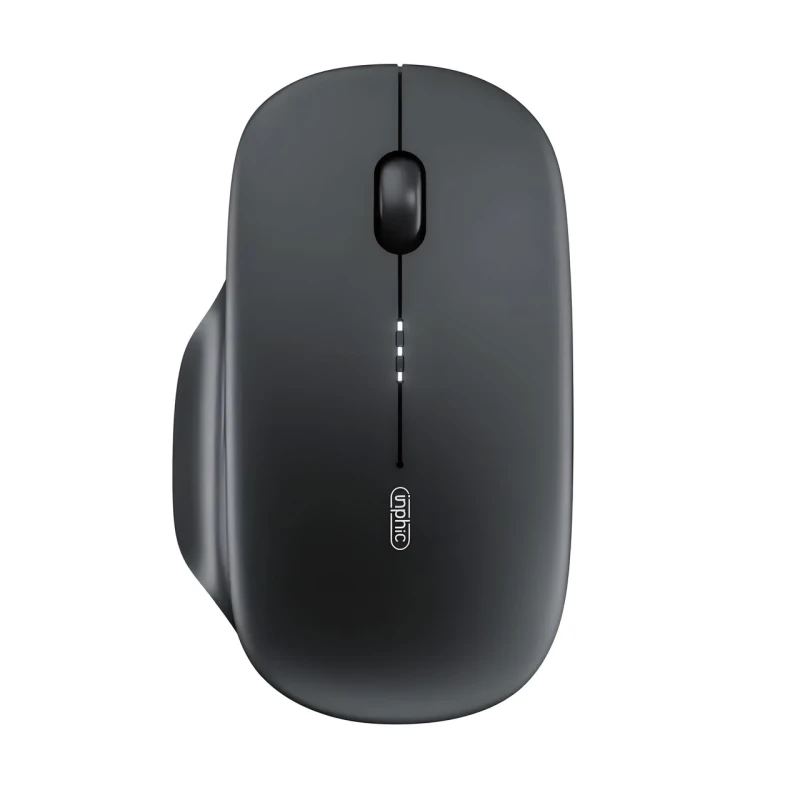 Миша бездротова Inphic M1 з підключенням USB 2.4ГГц, акумулятором, 2400 DPI, матовий чорний