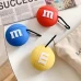 Защитный силиконовый чехол M&M для наушников AirPods PRO/PRO 2 с карабином, красный