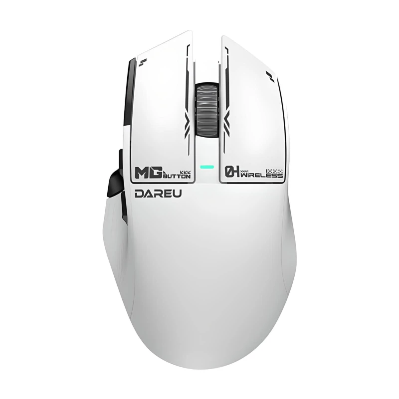 Миша бездротова DAREU A980 Pro Max ігрова з комбінованим підключенням, TFT-екраном, 26000DPI, white