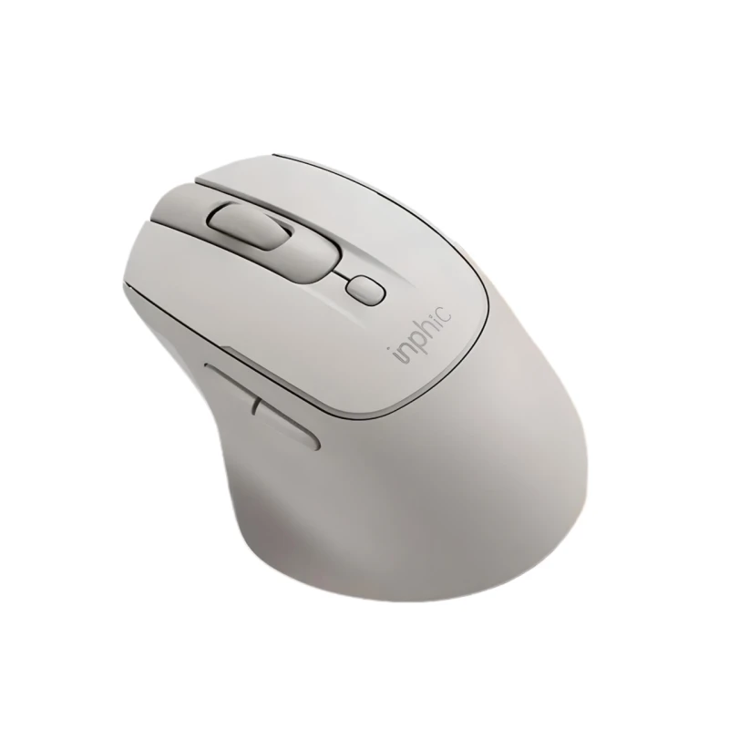 Миша Inphic DR2 бездротова Bluetooth + USB 2.4ГГц та 2400 DPI, бежевий