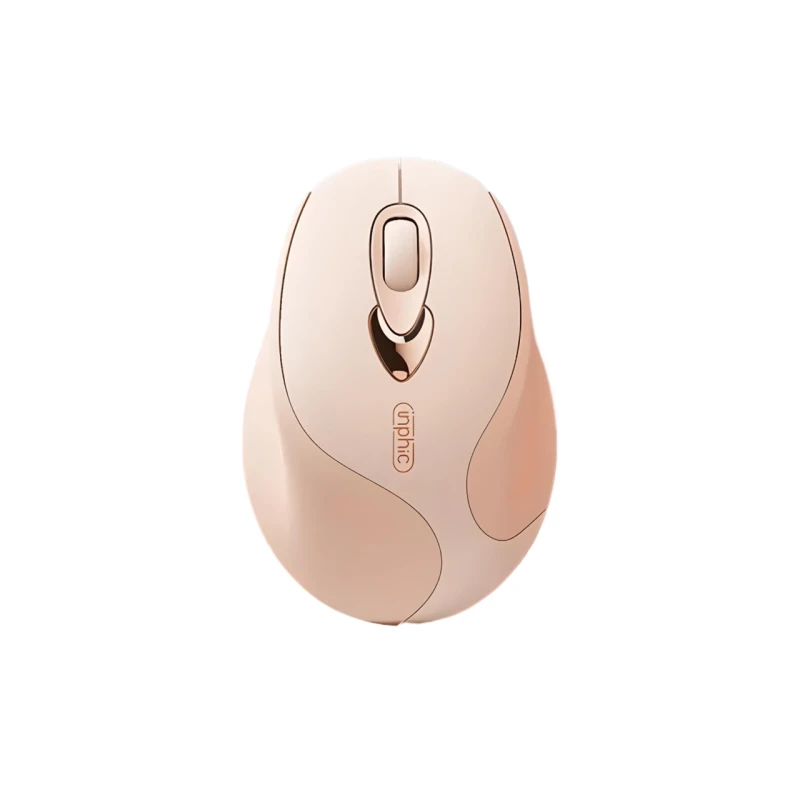 Миша Inphic M8 бездротова з підключенням через USB 2.4ГГц та 1600 DPI, milk tea