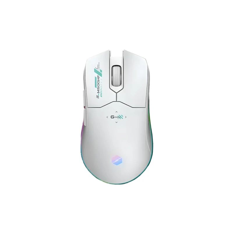 Миша Mechrevo M500HF ігрова з комбінованим підключенням USB, Bluetooth, USB 2.4ГГц, RGB, 4800DPI, білий