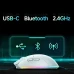 Миша Mechrevo M500HF ігрова з комбінованим підключенням USB, Bluetooth, USB 2.4ГГц, RGB, 4800DPI, білий
