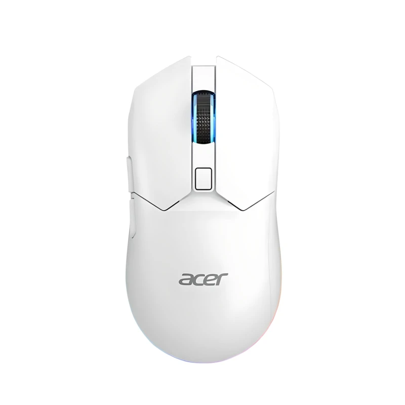 Миша ACER OMR220 ігрова з комбінованим підключенням USB, Bluetooth, USB 2.4ГГц, RGB, 8000 DPI, білий