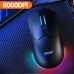 Миша ACER OMR220 ігрова з комбінованим підключенням USB, Bluetooth, USB 2.4ГГц, RGB, 8000 DPI, чорний