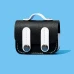 Чехол защитный в виде портфеля Yoobao для наушников AirPods PRO с защелками, черный с белым.