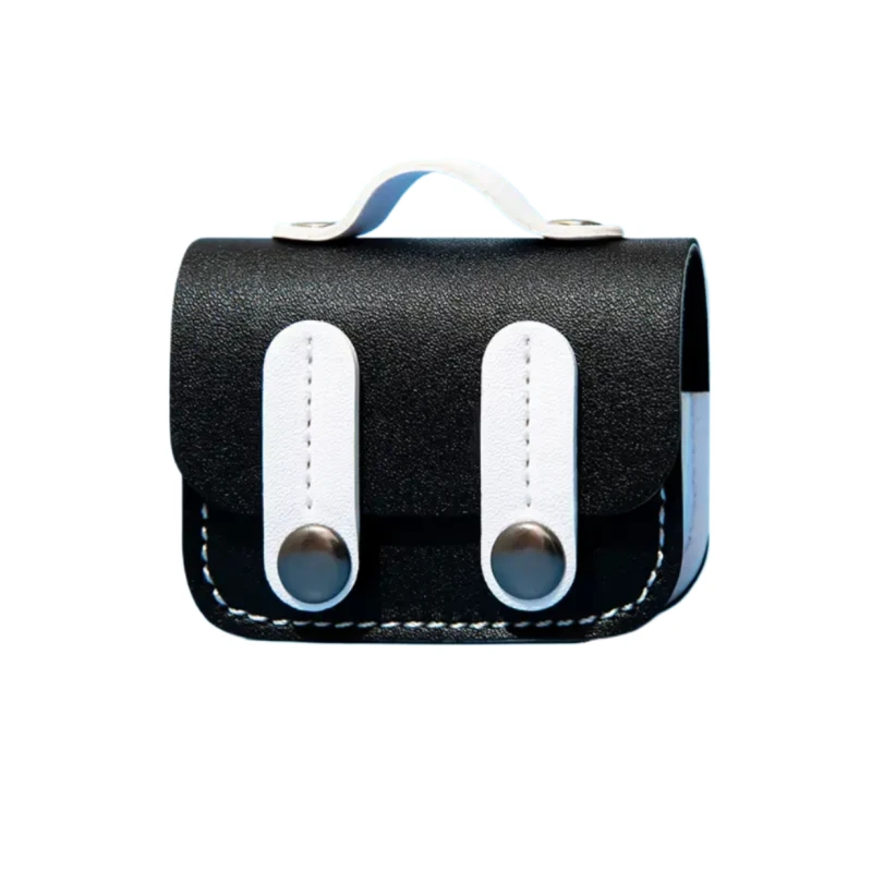 Чехол защитный в виде портфеля Yoobao для наушников AirPods PRO с защелками, черный с белым.