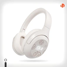 Наушники Inphic H1S сложные, с беспроводным и проводным подключением, с FM-радио и часами, бело-коричневый.