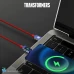 Зарядный кабель TRANSFORMERS TF-A18 USB-C to Type-C 100W, с дисплеем, плетеный, 1м, красно-синий