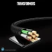 Зарядний кабель TRANSFORMERS TF-A18 USB-C to Type-C 60W, з дисплеєм, плетений, 1м, чорний