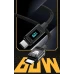 Зарядний кабель TRANSFORMERS TF-A18 USB-C to Type-C 60W, з дисплеєм, плетений, 1м, чорний