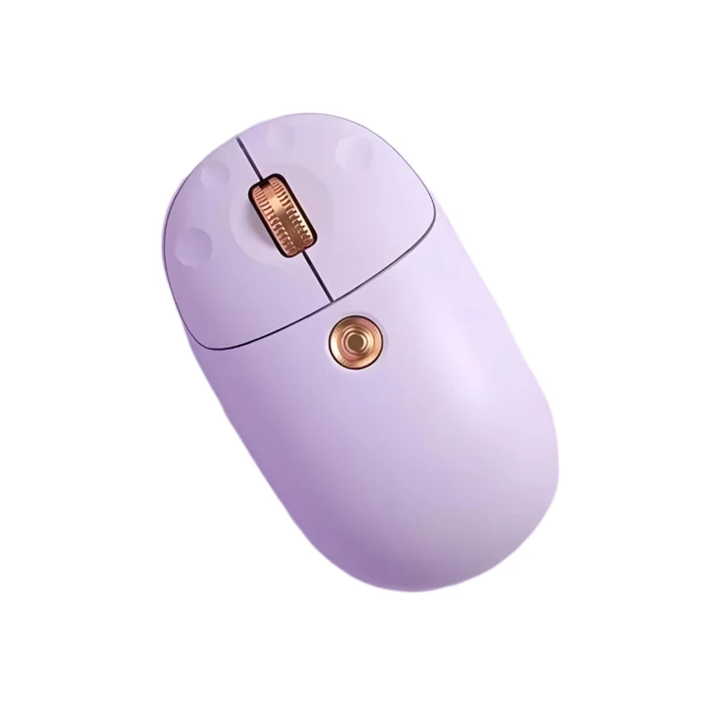 Миша BOW MD198L з бездротовим підключенням Bluetooth та USB 2.4G, акумулятором, 1600DPI, lilac purple