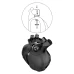 Чохол силіконовий BLACKTIME 808FC HEARTHCASE для навушників AirPods PRO/PRO 2 з карабіном, чорний