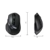 Миша Inphic DR5 бездротова Bluetooth + USB 2.4ГГц та 2400 DPI, чорний