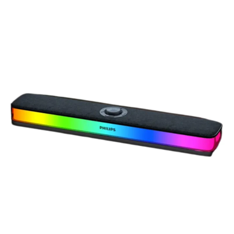 Бездротова колонка PHILIPS SPA6109 з регульованим RGB підсвічуванням, 2200 mAh, чорна