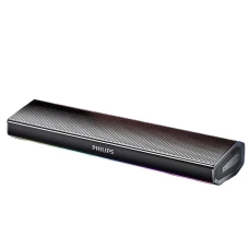 Бездротова колонка PHILIPS SPA5109 з регульованим RGB підсвічуванням, 1800 mAh, чорна
