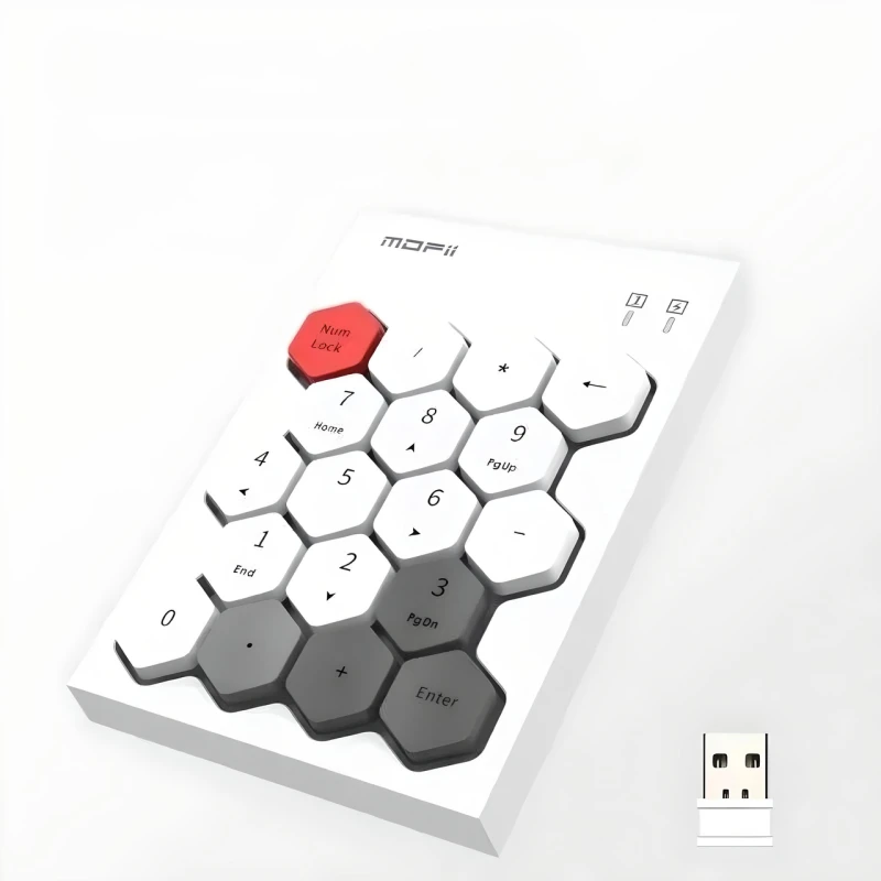 Numpad клавіатура MOFII SK-660AGC цифрова бездротова USB 2.4G, біла