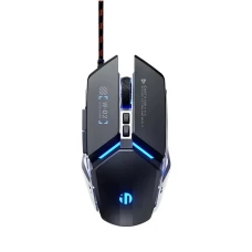 Миша ігрова дротова Inphic W2-II з регульованою RGB підсвіткою та 8800 DPI, для геймерів, матовий чорний