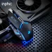 Миша ігрова дротова Inphic W2-II з регульованою RGB підсвіткою та 8800 DPI, для геймерів, матовий чорний
