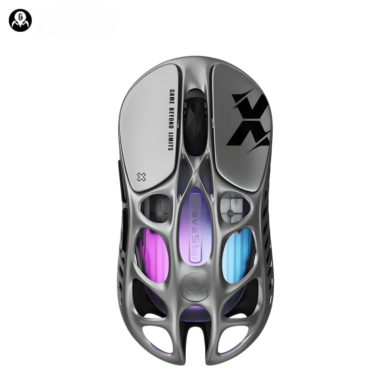 Миша GravaStar Mercury X ігрова з комбінованим підключенням, Interstellar Silver