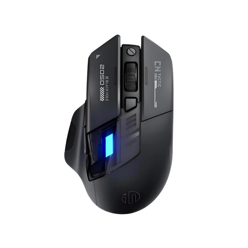 Миша Inphic A9 Explorer V2 ігрова з комбінованим підключенням, підсвічуванням, 12800 DPI, чорна