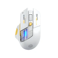 Миша бездротова Inphic A9 Explorer з підключенням Bluetooth, 2.4G, акумулятором, 2400 DPI, white